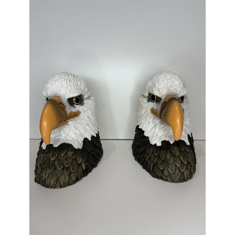 Bald Eagle Head BOOKENDS Heavy USA Freedom‎ Patriotic